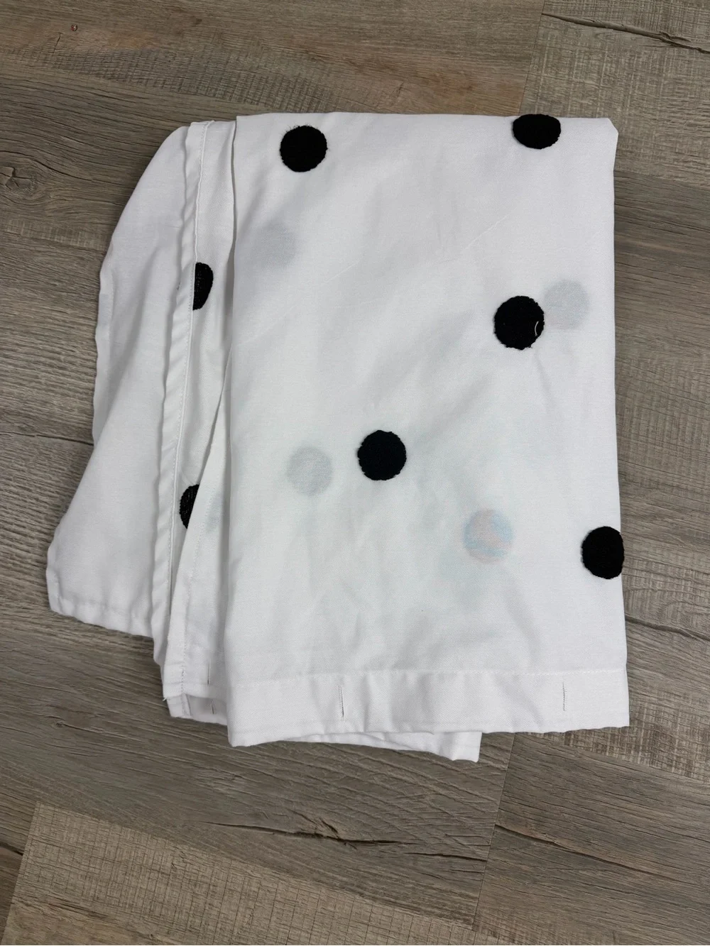 Pillowfort White Shower Curtain with Black Polka Dots
